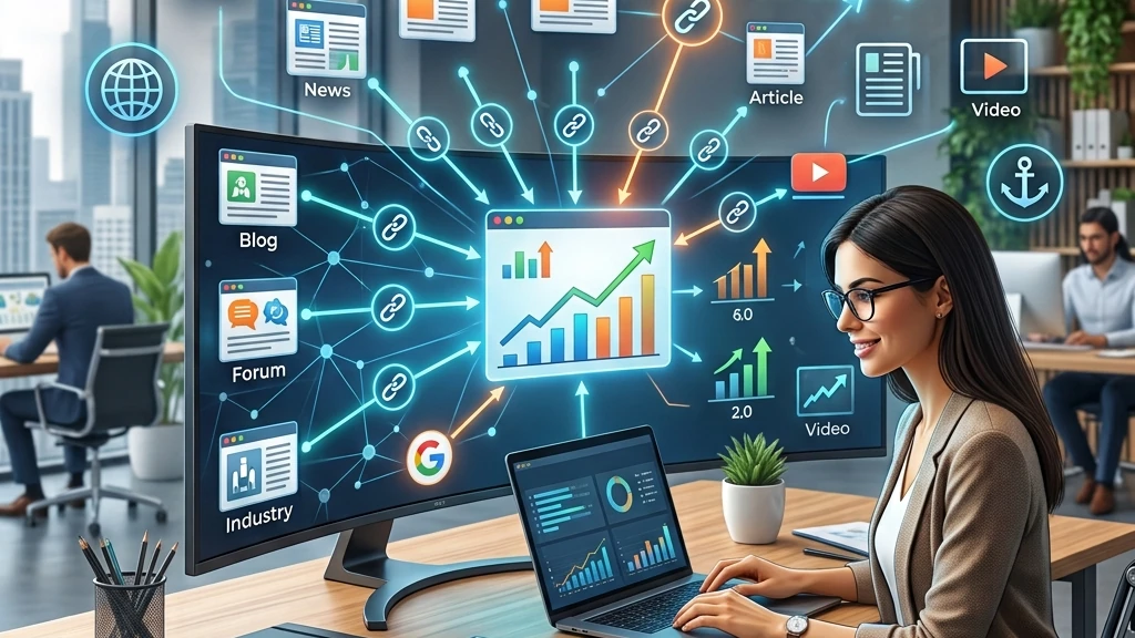 Profesional SEO menganalisis struktur URL dan sinyal canonical website pada dashboard digital