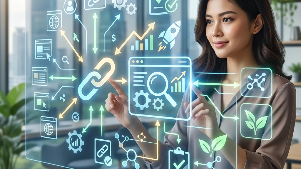 Ilustrasi dashboard content optimization SEO dengan analisis intent, depth, structure, dan content refresh