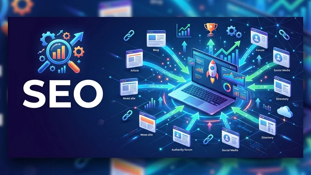 Dashboard SEO dan struktur website sebagai ilustrasi audit sitemap XML dan indexing