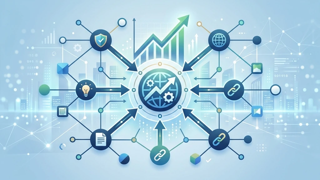 Visual pertumbuhan website authority, reputasi, dan performa organik pada dashboard SEO